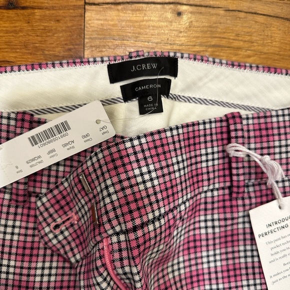 JCrew Plaid Pink Cameron Tartan pants- size 6 - Picture 7 of 13